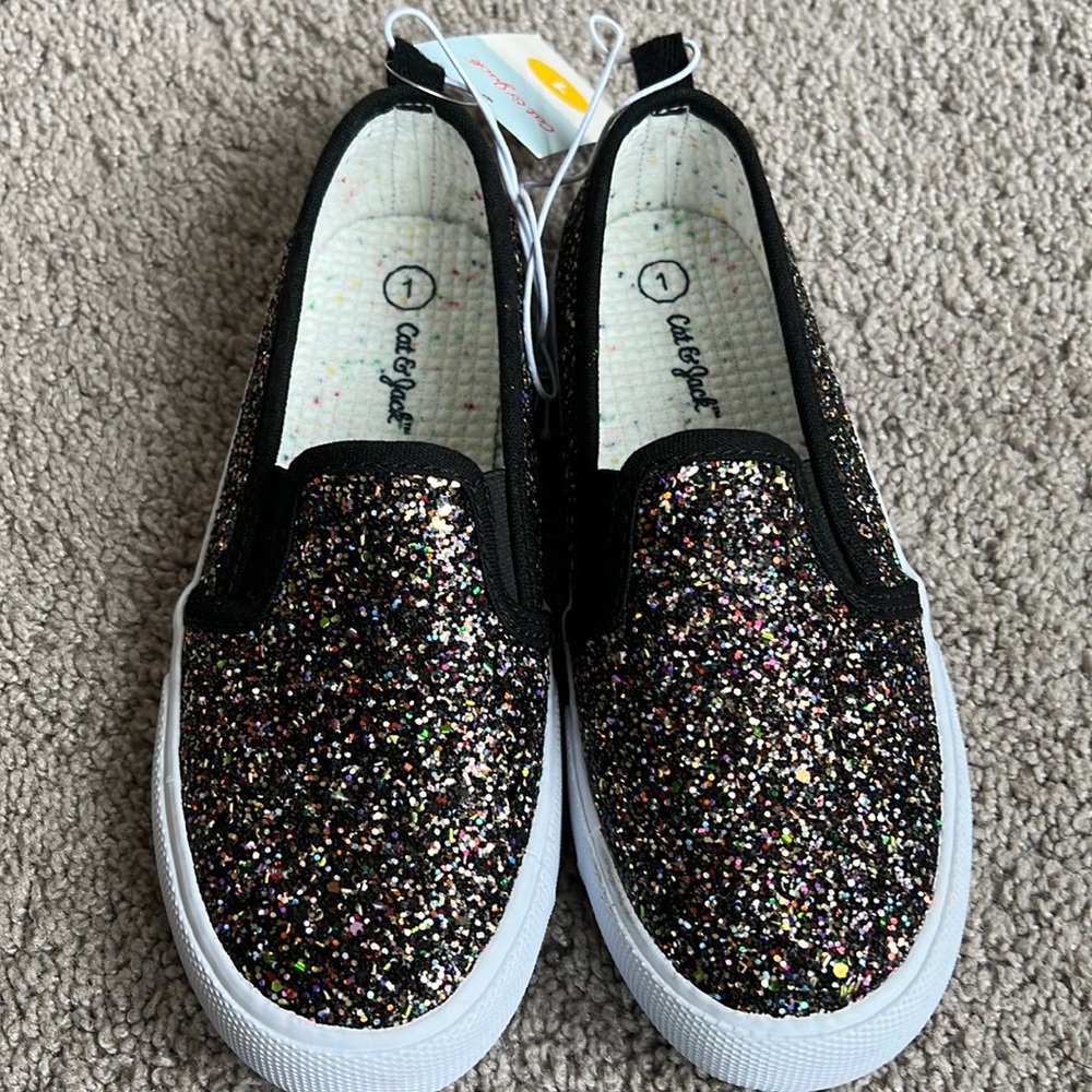 Cat & Jack slip on sparkle shoes
